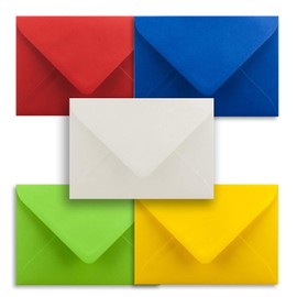 50 x Coloured Folding Cards Blank with Envelope and Inserts in DIN B6 - Summer Colours