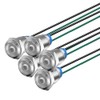 Gebildet 5pcs 10mm 3V-4.5V-5V-6V-7.5V-9VDC LED Metal Indicator Light Waterproof Signal