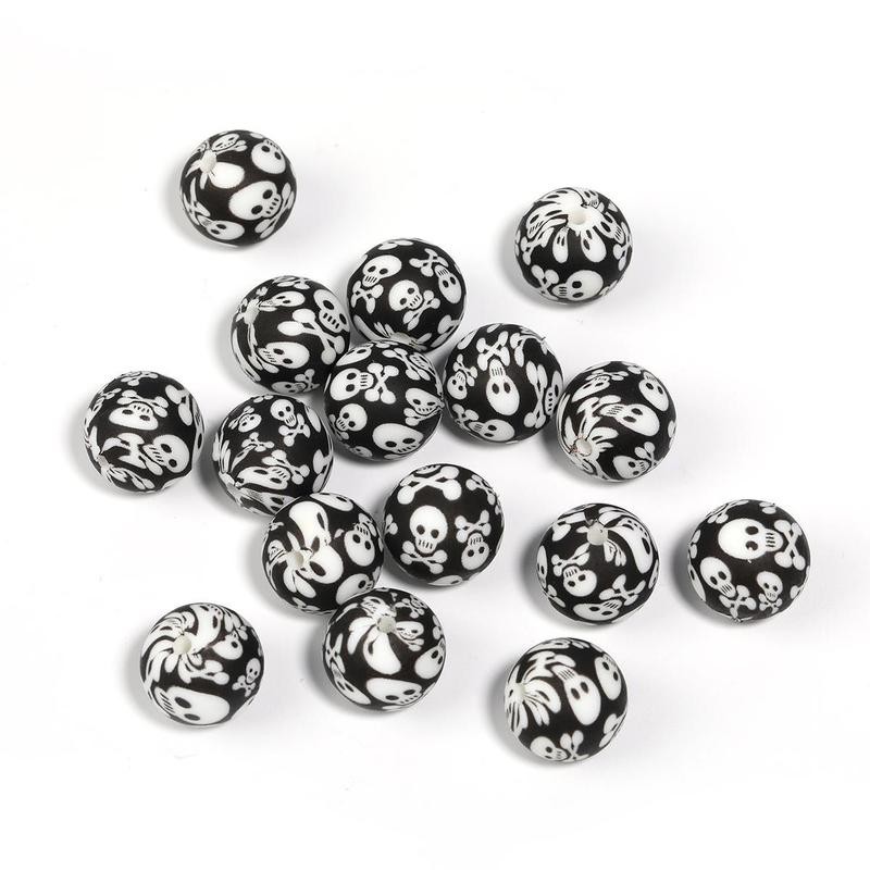 【B170】 Beads for DIY Projects: 15mm Round, Mixed Color, 30Qty
