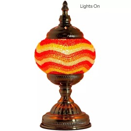 Handmade Stained Glass Mosaic Table Lamp Light Turkish Moroccan For Home Decor