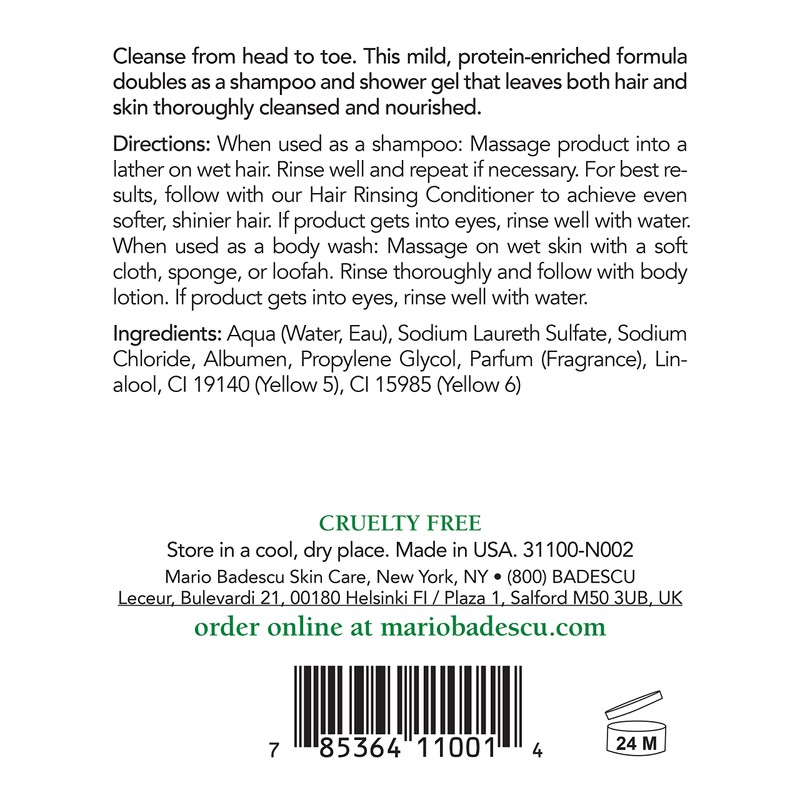 Mario Badescu All Purpose Egg Shampoo, 8 Fl Oz