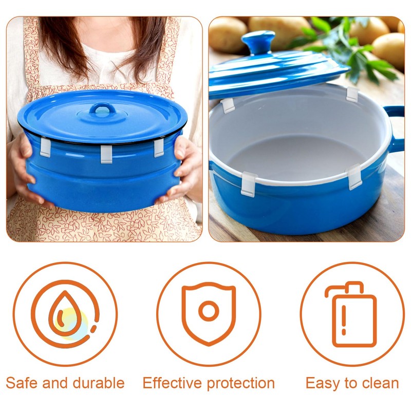 12pcs Dutch Oven Lid Protector Clips, Silicone Cookware Protector Clips