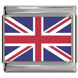 NewCharms United Kingdom Flag Italian Charm Bracelet Jewelry Link