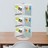 WUPYI Rotating Display Stand,3 Tier 12 Pocket Spinning Acrylic Business