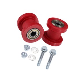 Motoforti Chain Roller Pulley Tensioner/for Motorcycle ATV 8mm 2 Set Red Long-lasting