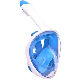 Wsobue Snorkel Mask for Kids,Full Face Diving Mask Anti-Fog, Anti-Leak Snorkel Set for Children Aged 5-14 (Blue XS)