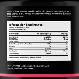Myo y D-Chiro Inositol | 60 Porciones Mezcla de 40:1. Myo & D-Chiro Inositol Platinum 246 Gramos. B Life