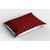 Ambesonne Plaid Pillow Sham Set of 2, Lumberjack Fashion Buffalo