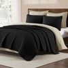 WRENSONGE King Size Quilt-3 Pieces Lightweight Black Bedspreads King Quilt
