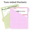 SKYDUE Binder Dividers with Tabs and Pockets, Long-Lasting Plastic 6