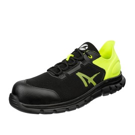 ALBATROS Octane Low S1PS ESD Men's Safety Cap Non-Slip, Black lime, 42 EU