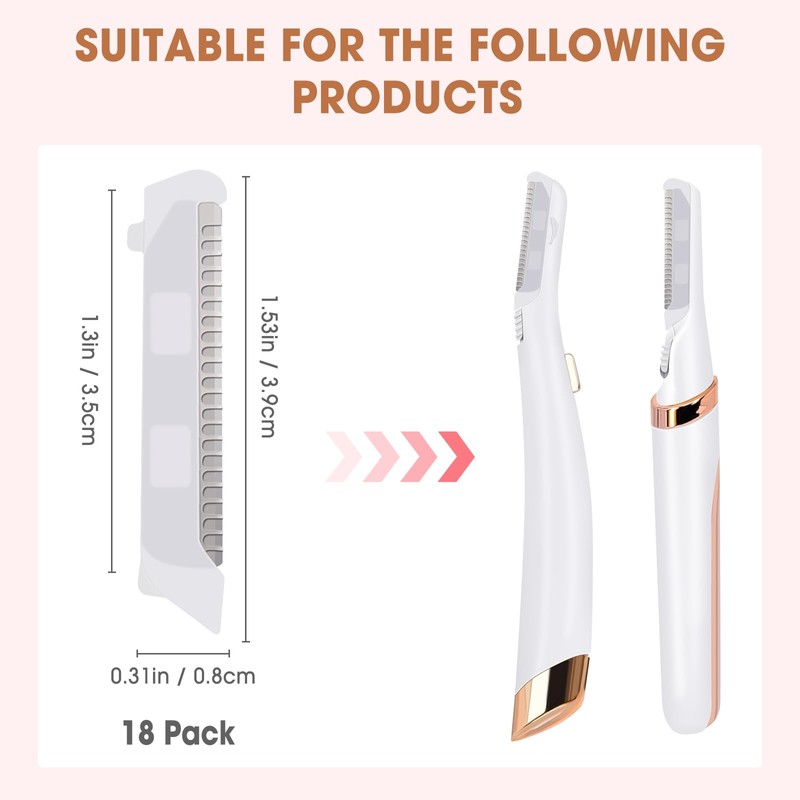 Replacement Blades for Finishing Touch Flawless Dermaplane Glo Facial Exfoliation