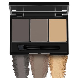 Eyebrow Powder Kit for Women - 3-Color Brow Palette with Dark & Light Brown Shades | Waterproof, Long-Lasting Formula for Natural-Looking Eyebrows - Easy to use (#02)