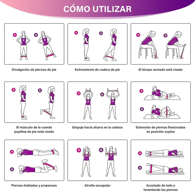 E T EASYTAO | Banda De Resistencia 5PCS, Ligas de