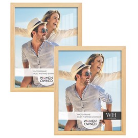 Renditions Gallery 11x14 inch Picture Frame Nature Wood Grain Frame, Set of 2 High-end Modern Style, Made of Solid Wood and High Definition Glass for Wall and Tabletop Photo Display