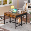 Furologee Computer Desk with 2 Fabric Drawers, 36 Inch Small
