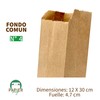 Bolsa De Papel Kraft No. 4 Cafe Ecológica (12x30 cm)