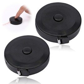 Measuring Tape for Body, 2 pcs Pocket Meter Tape Measure Retractable, Dual Sided Body Waist Measuring Soft Tape, Fabric Tape Measure, Body Sewing Clothes Tailor 60 Inch / 150 cm Black.