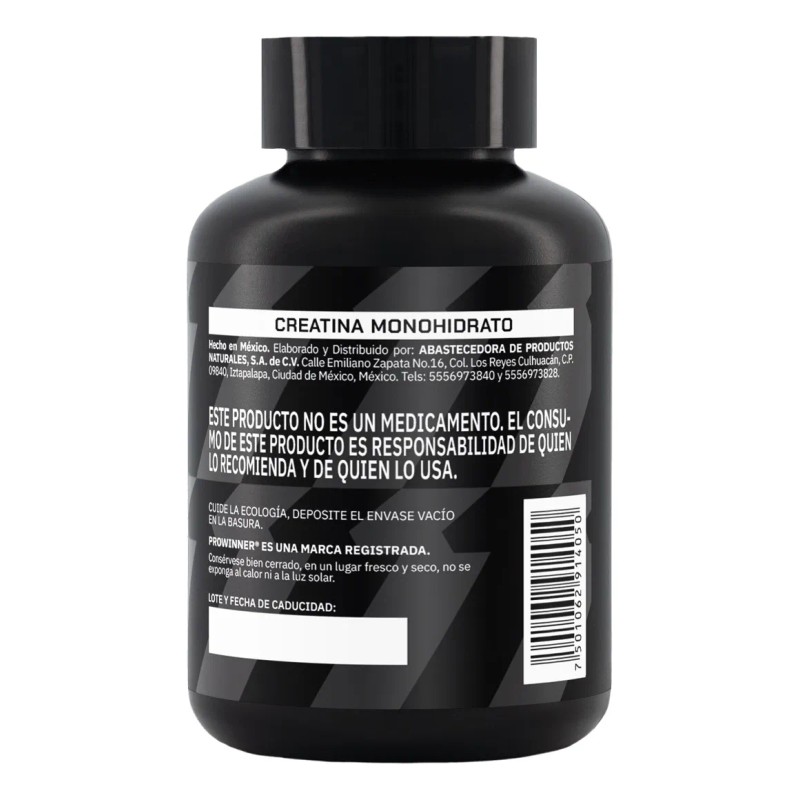 Suplemento Creatina Monohidrato 100 (80 Cps) Prowinner Natural