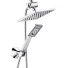 BRIGHT SHOWERS NEW BRIGHT SHOWERS Rain Shower Head with Handheld