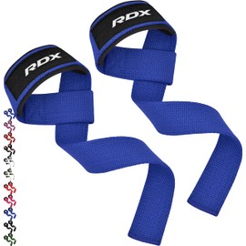 RDX Weight Lifting Straps Deadlifting Powerlifting, 5MM Neoprene Wrist Support, Anti Slip 60CM Hand Bar Grip, Heavy Duty Bodybuilding Weightlifting Workout, Soft Cotton, Strength Training Gym Fitness