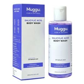 Muggu Skincare Salicylic Acid Body wash with 2% Salicylic Acid, Tea Tree Extract, and Aloe Vera Extract | Anti Acne Exfoliating Body Wash for Men & Women - 200 ml