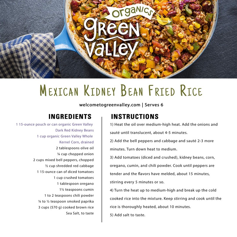 Green Valley Organics Dark Red Kidney Bean Pouch, 15 Ounce