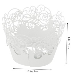 MAGICLULU 25pcs Hollow Out Cupcake Wrappers Elegant Lace Paper Baking Cups for Muffins Desserts and Cakes for Weddings Birthdays Showers and Home