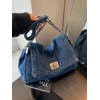 Bags for Women, Denim Shoulder Bag, Large Capacity Chain Strap