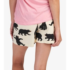 Little Blue House by Hatley Women's Pajama Shorts, Black Bears, Small