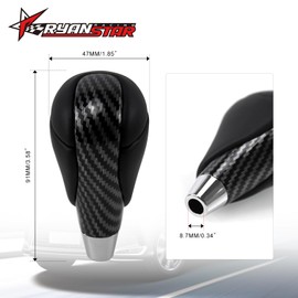 RYANSTAR RACING Carbon Fiber Leather Gear Shift Knob Compatible with Lexus ES300, GS430, IS250, LX470, RX450h, Toyota Crown, Corolla, Camry, RAV4, Prado, 4Runner, Highlander
