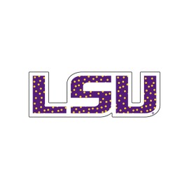 Craftique LSU Decal (POLKA DOT LSU DECAL (3",6"), 3 in)