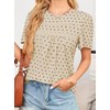 Falechay Babydoll Apricot-Black Dots Tops for Women Swiss Dots Cute