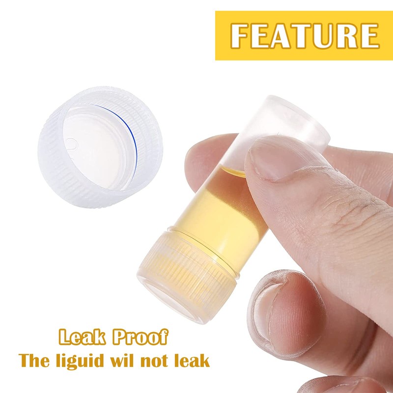 letcdfer 100 Pieces 5 Ml Plastic Sample Bottles，Test Tubes Screw