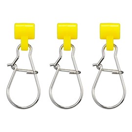 Fishing Line Sinker Slides,25pcs Fishing Duo Lock Swivel Snaps Fishing Line Slider Sinker Weight Connectors Saltwater Freshwater (Yellow-25pcs)