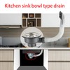 Qrity Kitchen Sink Waste Kit 110mm, Stainless Steel and PVC