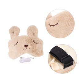 Healeved 2pcs Usb Heated Eye Mask Soft Cartoon Eye Pad for Warm Compress for Travel and Home Use Relieves Fatigue and Dark Circles for Relaxation