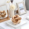 Yalikop 3 Link Wood Knot Decor - Hand Carved Coffee