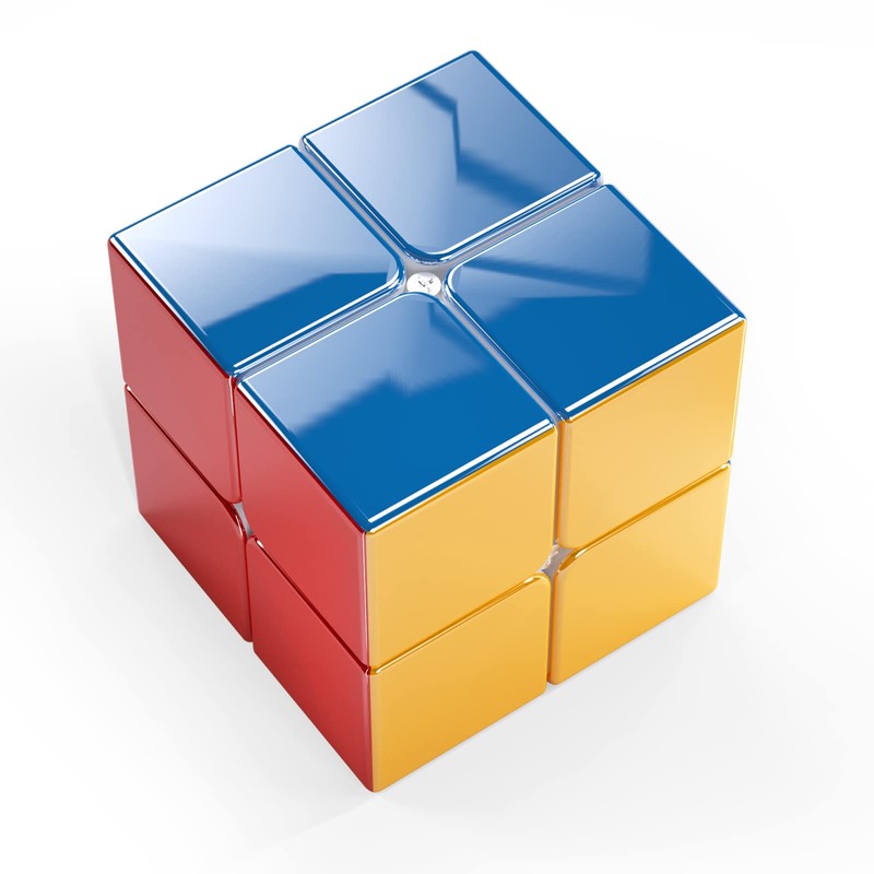 HELLOCUBE Cyclone Boys 2x2 Speed Cube Magnetic Reflective Mirror Stickerless