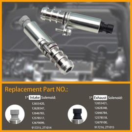 Dirmatch VVT - Kit de válvula solenoide de actuador de posición del árbol de levas de admisión y escape compatible con Chevy GMC Equinox Malibu Cobalt HHR Terrain Buick Pontiac Saturn 2.0L 2.2L 2.4L