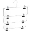 Whitmor 4-Tier Folding Skirt Hanger Chrome / Black