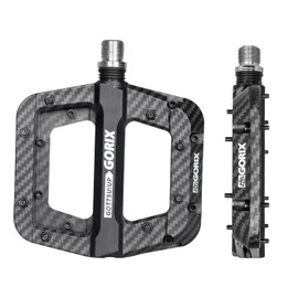 GORIX Bicycle Pedal, Flat Pedal, Reinforced Nylon Material, Wide Tread, Lightweight Model, Anti-Slip, Pin Included, Cool, Stylish, Spike, Bicycle Pedals, Road Bike, Cross Bike, Mini Velo, mtb (GX-H55