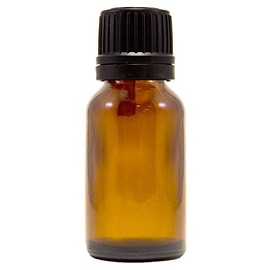 Amber Glass Bottle W/euro Dropper, Black Plastic Cap 1/2oz (15ml)