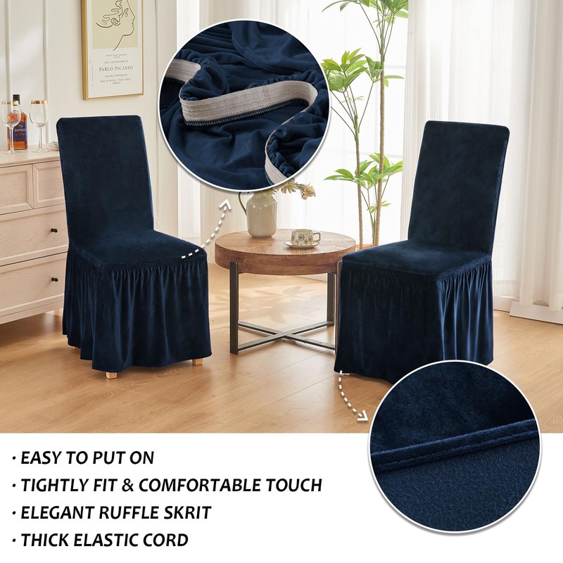 NICEEC Spandex Chair Covers for Dining Chairs Covers Set of