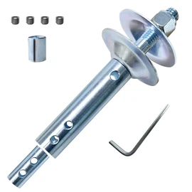 Neeki Bench Grinder Motor Shaft Extension for Polishing, 1/2" and 5/8" Motor Threaded Shaft Adapter, Fits 1/2" and 5/8" Center Hole Cloth Polishing Wheels and Airway Polishing Wheels (Long)