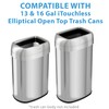 iTouchless Trash Can Lid Elliptical Open Top Models OL13STV and