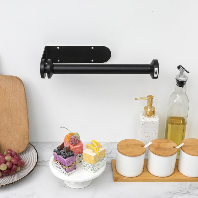 theaoo Under Cabinet Paper Towel Holder for Kitchen, Easy One-Handed
