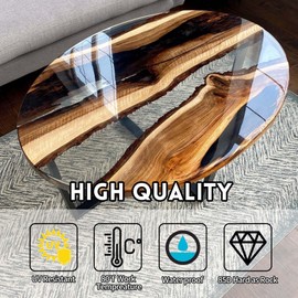 Deep Pour Epoxy Resin, 4.5 Gallon Epoxy Resin Kit Crystal Clear Not Yellowing High-Gloss No Bubble Self Leveling for DIY Molds Wood River Table Flower Preservation Top Mold Crafts Mix 2:1 Ratio