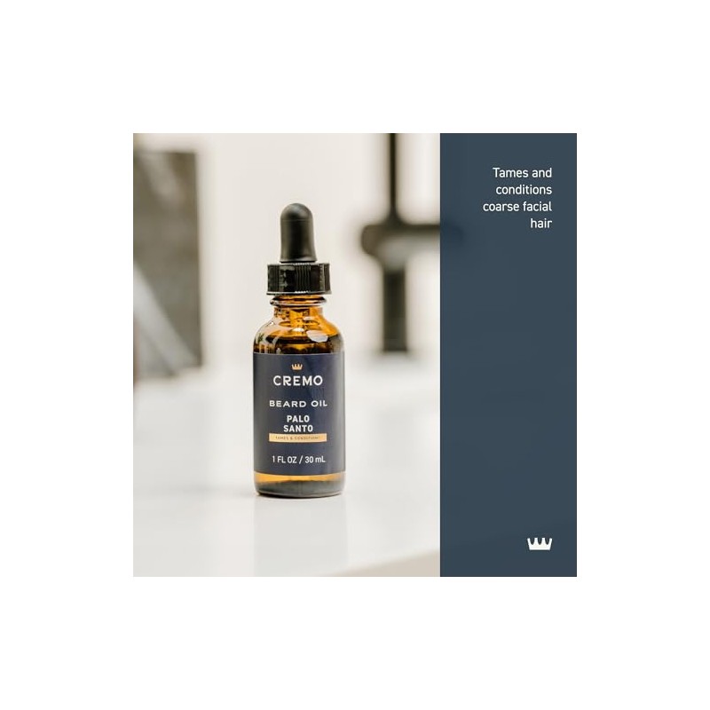 Cremo Beard Oil for Men, Palo Santo, 1 Fl Oz