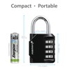 Fosmon Combination Lock, (4 Pack) 4 Digit Multi-Purpose Combination Padlock,